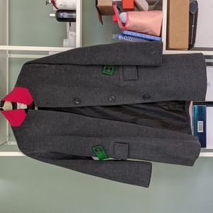 Aryn K grey wool coat